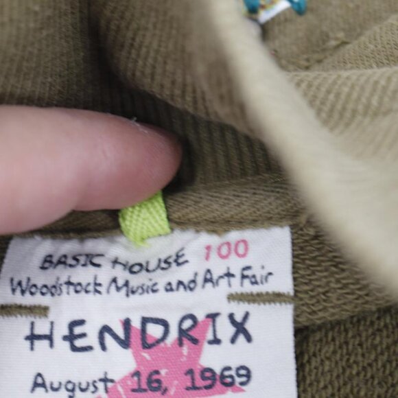 Vintage Basic house Jimi hendrix jacket men's Large Woodstock 1969 graphic fip - Picture 12 of 16